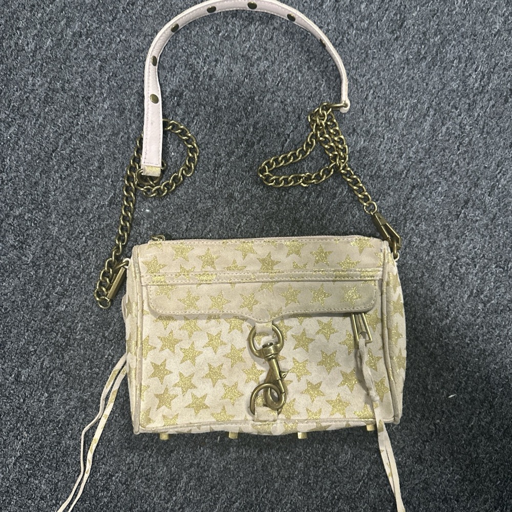 Rebecca Minkoff Mini Mac Glitter Star
Suede Crossbody Bag